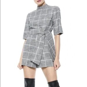 Alice and Olivia Checked Playsuit